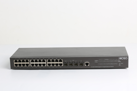 HiOSO 28 Port 24 1000M +4 10G SFP Ports Ethernet Security Industrial  Switch Ethernet Switch