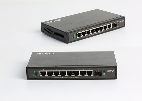 8 10/100/1000M RJ45 1 100/1000M SFP Uplink Ports Gigabit Network Switch 9 port