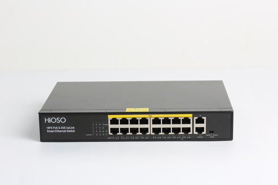 18 Ports Non Standard PoE Switch 16 100M PoE Ports + 2 1000M Uplink Ports