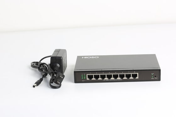 WEB Management 8 10/100M Rj45 Ports Fiber Optic Switch DC12V