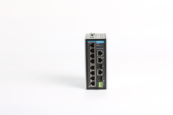 Reverse Connection Protection HiOSO IP30 Level Din Rail Ethernet Switch