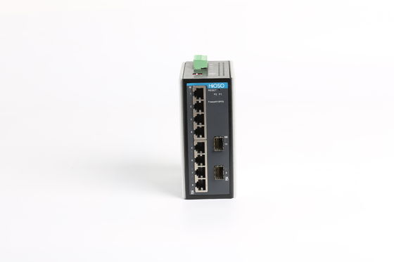 CCC Certified IP40 Metal Shell DC12V Din Rail Ethernet Switch 10 Port