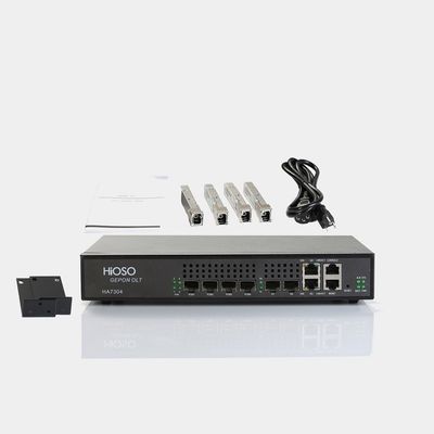 CCC Hioso EPON OLT 4 Ports Olt Fttx Solutions With Px20+++ Modules
