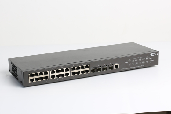 HiOSO 28 Port 24 1000M +4 10G SFP Ports Ethernet Security Industrial  Switch Ethernet Switch