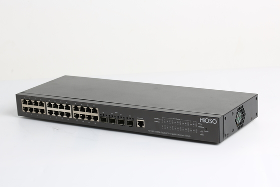 HiOSO 28 Port 24 1000M +4 10G SFP Ports Ethernet Security Industrial  Switch Ethernet Switch
