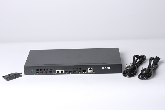 1 U Rack Hioso EPON OLT 4 Pon 2 SFP GE 2 Combo Port 20KM Max Distance
