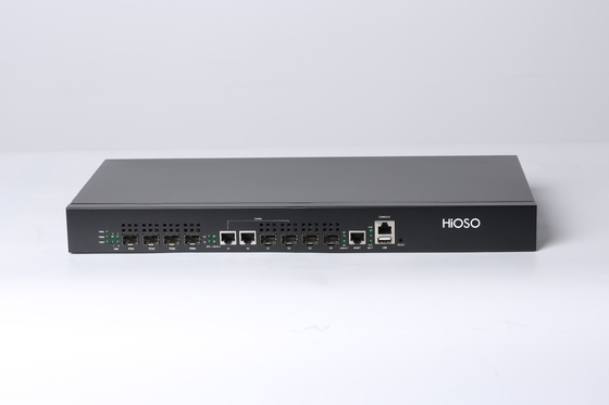 1 U Rack Hioso EPON OLT 4 Pon 2 SFP GE 2 Combo Port 20KM Max Distance