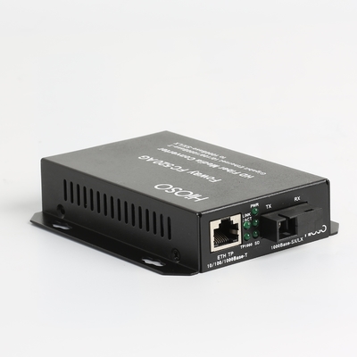 Hioso Industrial Fiber Media Converter 1 GE RJ45+1 GE FX Port for Network IP Camera Distance Optional