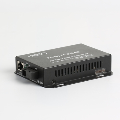 Hioso Industrial Fiber Media Converter 1 GE RJ45+1 GE FX Port for Network IP Camera Distance Optional