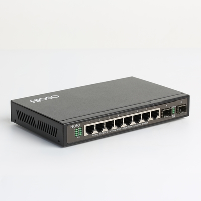 Hioso 8 Rj45 TP Ports +2 ge Fiber Uplink Ports Ethernet Access Switch Gigabit Ethernet Switch
