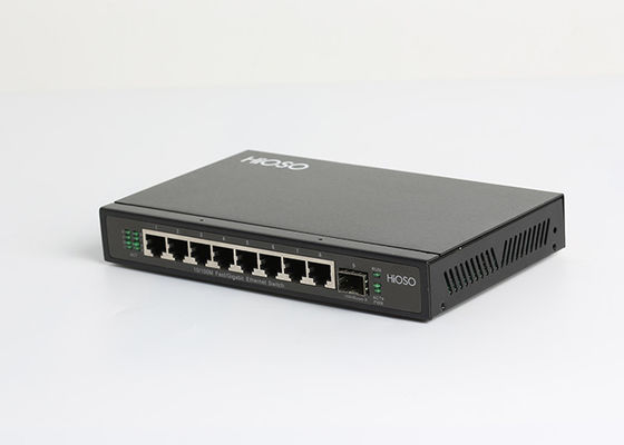 HiOSO 8K MAC learning Anti High Voltage 10 Port PoE Switch Black