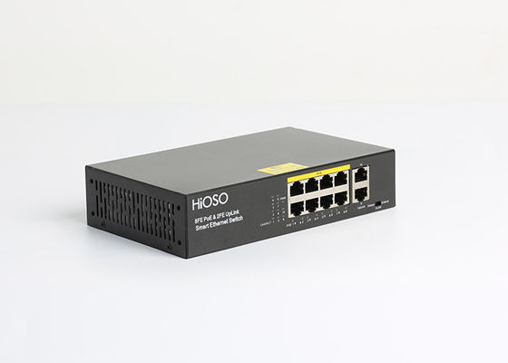 10 Ports Non Standard PoE Switch 8 100M PoE Ports + 2 100M RJ45 Ports