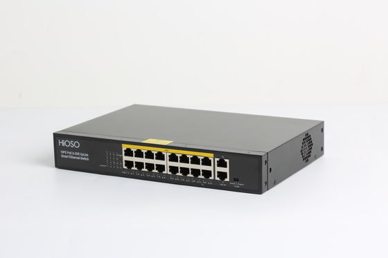 18 Ports Non Standard PoE Switch 16 100M PoE Ports + 2 1000M Uplink Ports