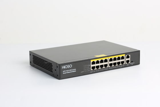 18 Ports Non Standard PoE Switch 16 100M PoE Ports + 2 1000M Uplink Ports