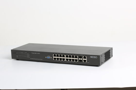 HiOSO 16 10/100M RJ45 Ports 2 GE Combo Uplink Ports Ethernet Access Switch 18 Ports