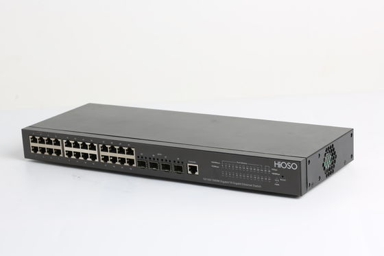 24 Gigabit RJ45 Ports 4 10G SFP Uplink Ports Gigabit Ethernet Switch 28 Ports