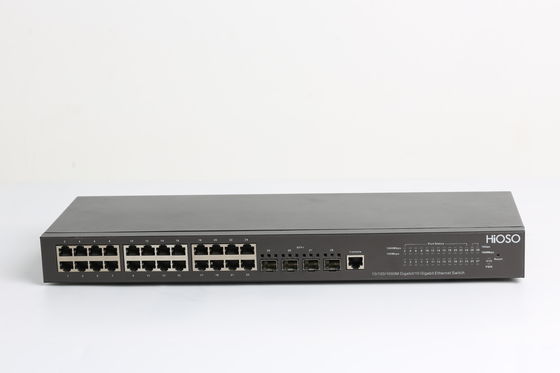 24 Gigabit RJ45 Ports 4 10G SFP Uplink Ports Gigabit Ethernet Switch 28 Ports