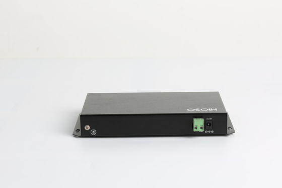 Black 1U Rack HiOSO Power Over Ethernet Switch 10 Port Gigabit