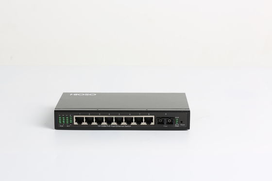 Heat Dissipating IEEE802.3af 15.4W 2 Fiber Ports POE Switch
