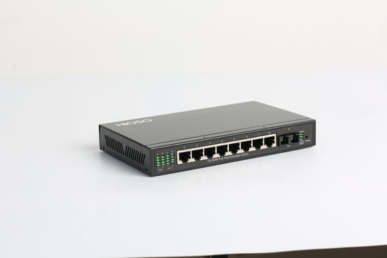 Heat Dissipating IEEE802.3af 15.4W 2 Fiber Ports POE Switch