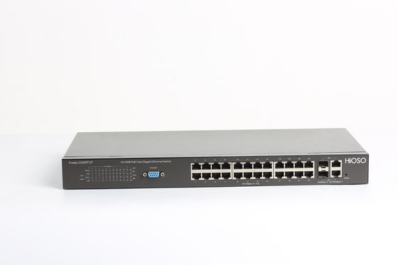 Easy Management HiOSO 370W AC220V Gigabit POE Switch 26 Port