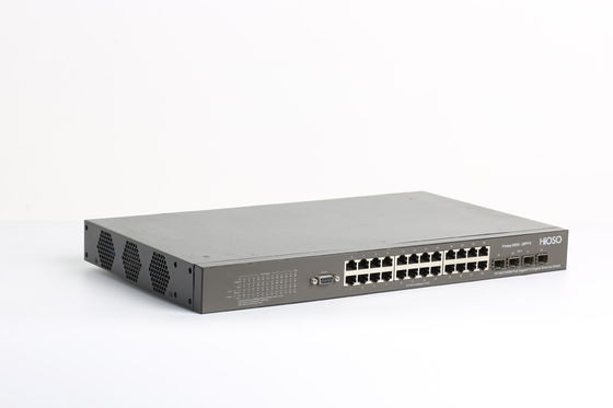 128G Backplane 16K MAC Learning POE Switch , 28 Port Managed Switch