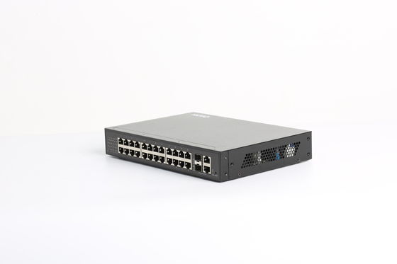 8K MAC 24 100M Tp 2 1000M Combo 26 Port Gigabit Switch 11W AC100V