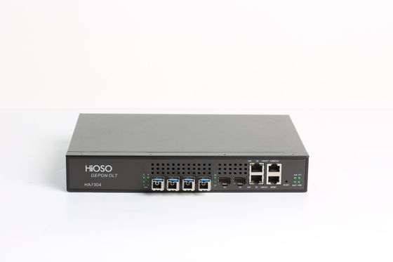 1000M RJ45 Port 8k MAC Olt Epon 4 Pon Fiber Optic Equipment For IP Phone