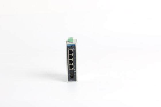 DC And AC Power 1 100M FX 4 10/100M RJ45  Din Rail Ethernet Switch 5 Ports