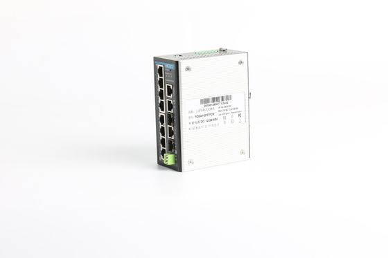Reverse Connection Protection HiOSO IP30 Level Din Rail Ethernet Switch