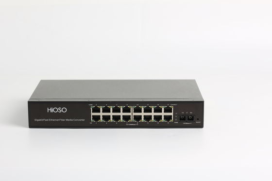 16 10/100M Rj45 1 1000M Fx Port Optical Fiber To Rj45 Converter