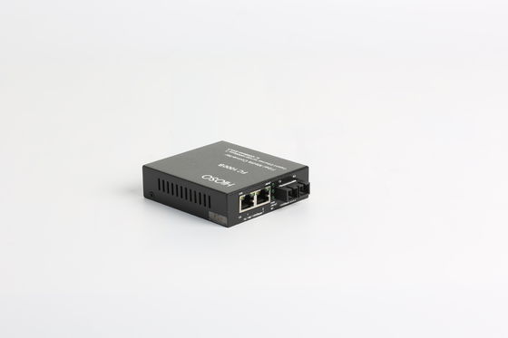 2 1000m Rj45 Ports 1 1000m Fx Port Gigabit Media Converter Black