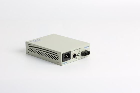 HiOSO 850nm Optical To Ethernet Converter , Optical Media Converter 2W
