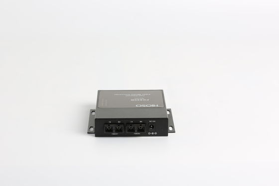 HiOSO DC12V RJ45 Connector Single Fibre Media Converter Black