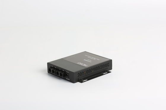 HiOSO DC12V RJ45 Connector Single Fibre Media Converter Black