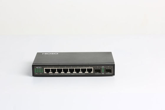 8 1000M PoE 2 1000M SFP 8 Port Fiber Optic Switch Easy Management