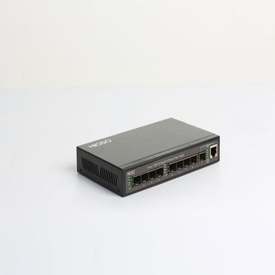 Industrial 1310nm WEB SNMP Fiber Optic Switch 8 Port 8K MAC Learning fiber optic ethernet switch