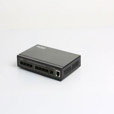 Black 8 100M SFP Fiber Ports 1550nm Fiber Optic Switch AC220V