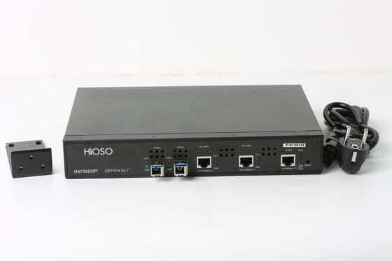 Hioso FTTH Fiber Optic 2 Pon Olt Epon Optical Line Terminal 20KM Distance