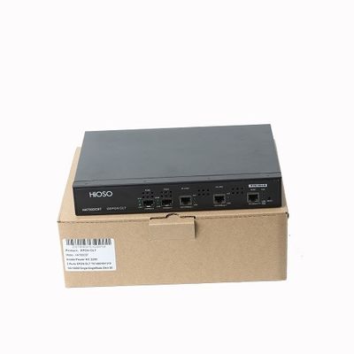 HiOSO Pizza Box Metal Epon Olt 2 Ports Standalone 2 PON OLT Optical Line Terminal