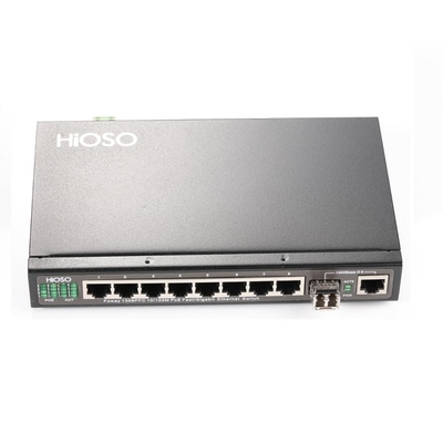 Poe Ethernet Switch Network 8 Ports with 1 Gigabit Combo Port DC48V