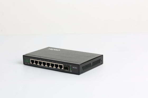 Poe Ethernet Switch Network 8 Ports with 1 Gigabit Combo Port DC48V